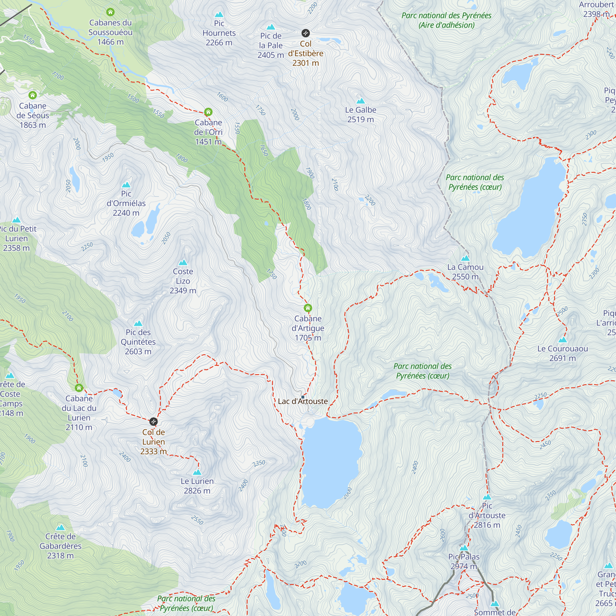 Cabane d'Artigue map
