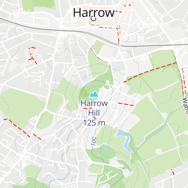 Map of Harrow Hill