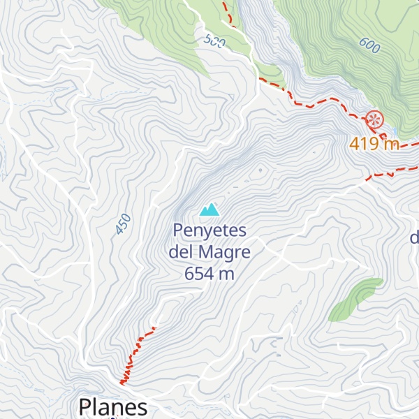 Map of Penyetes del Magre