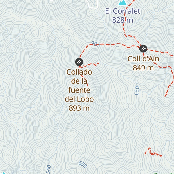 Map of Pico de la Bellota