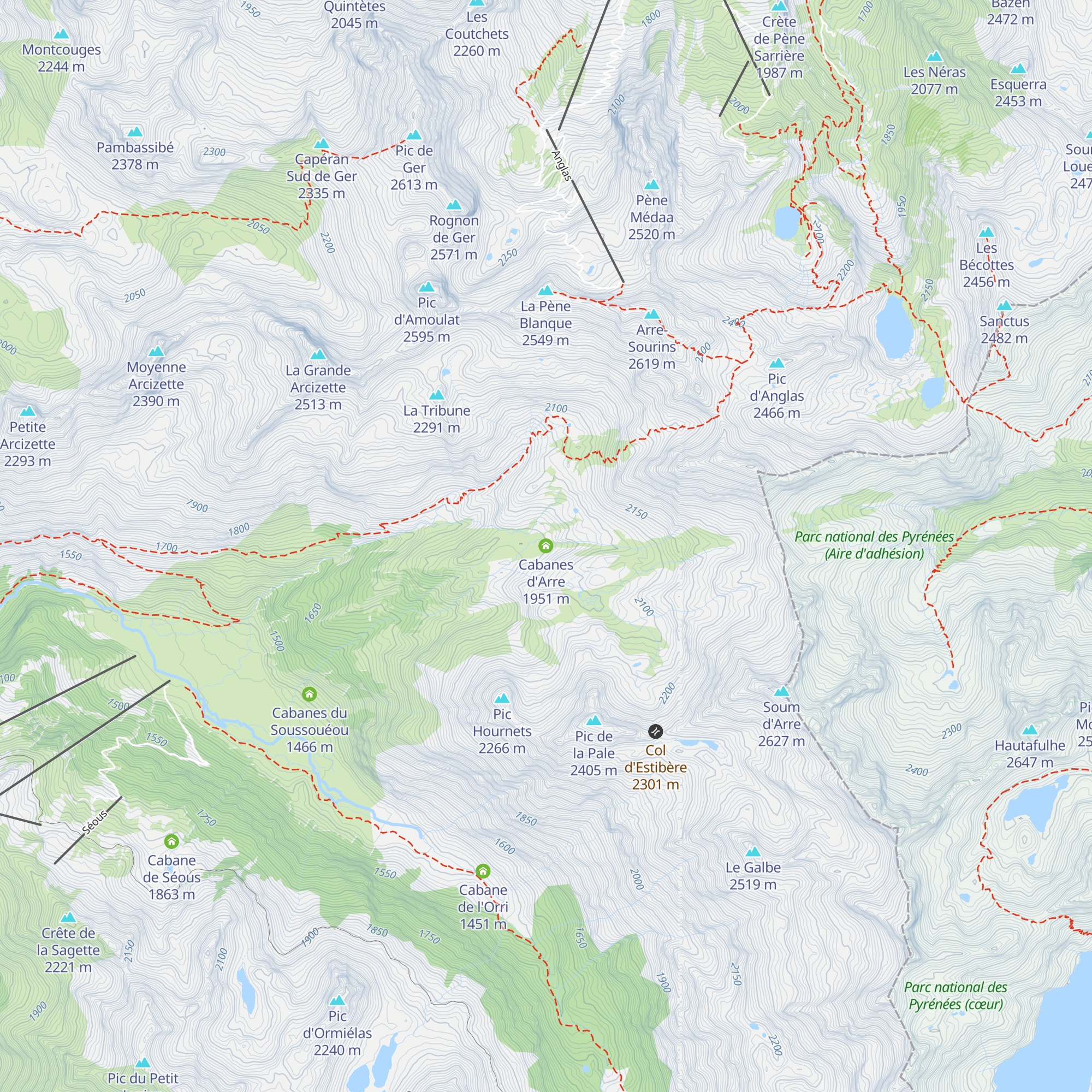 Cabanes d'Arre map
