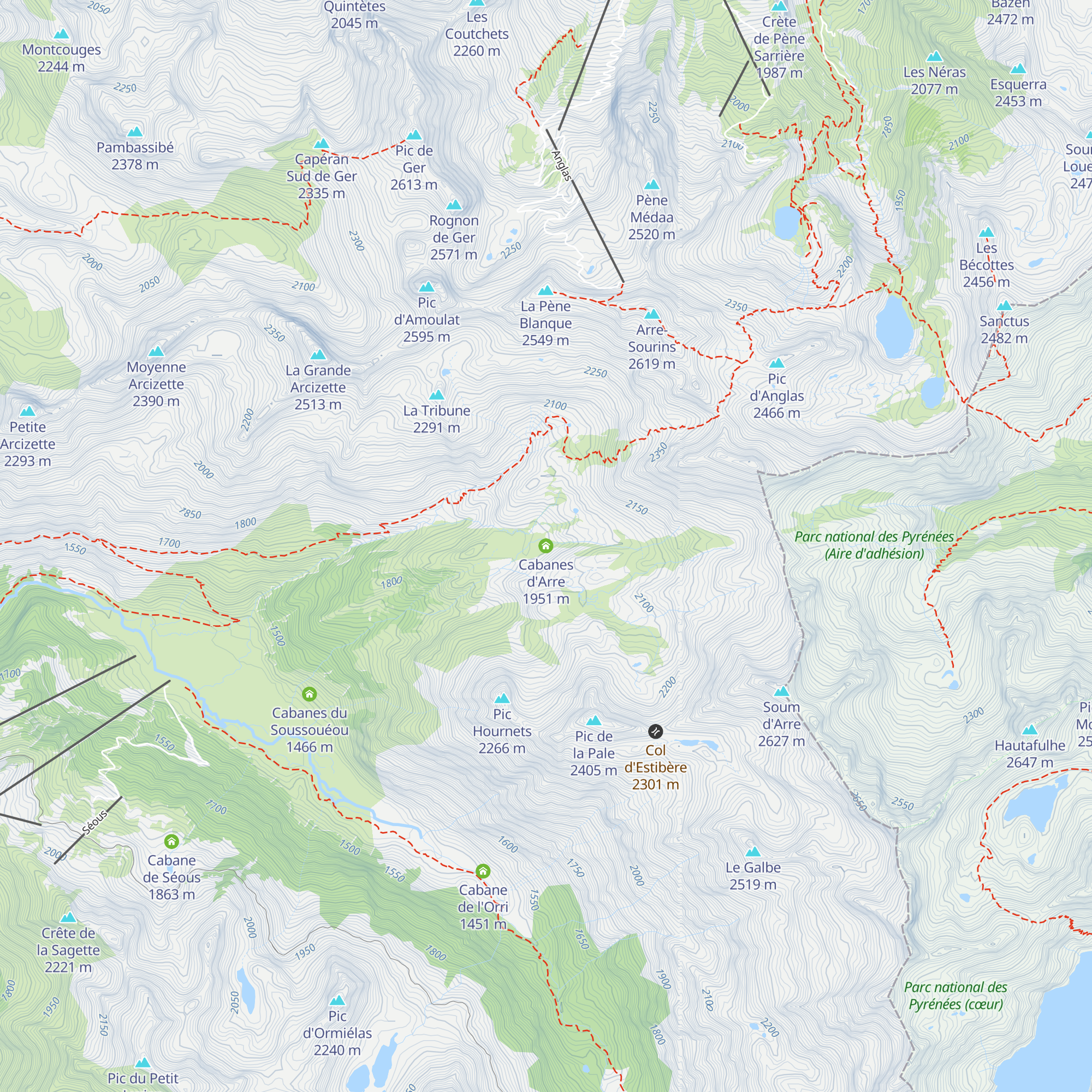 Cabanes d'Arre map