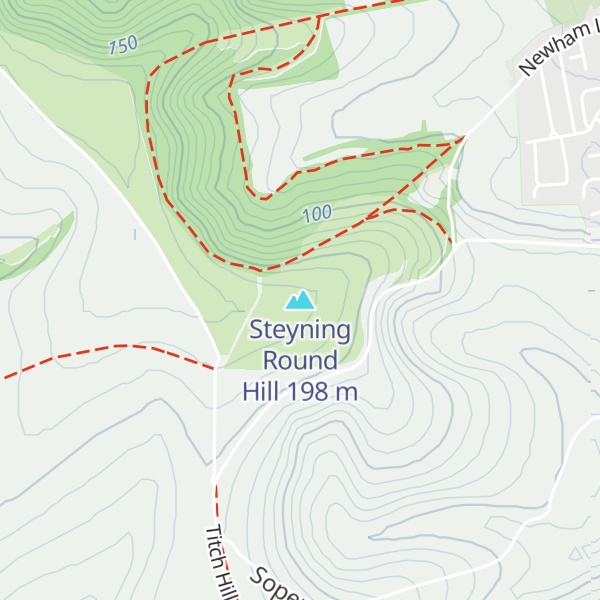 Map of Steyning Round Hill