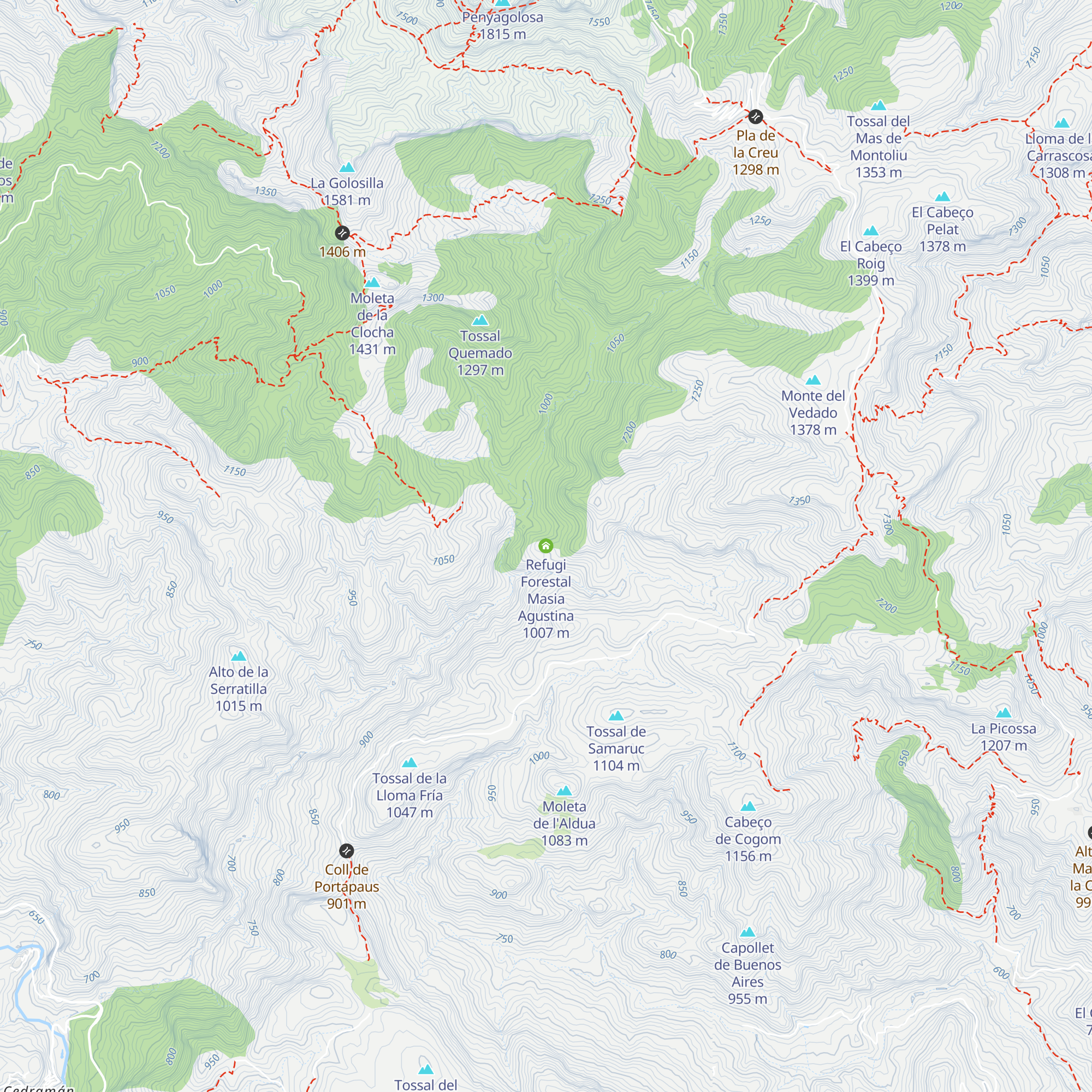 Refugi Forestal Masia Agustina map