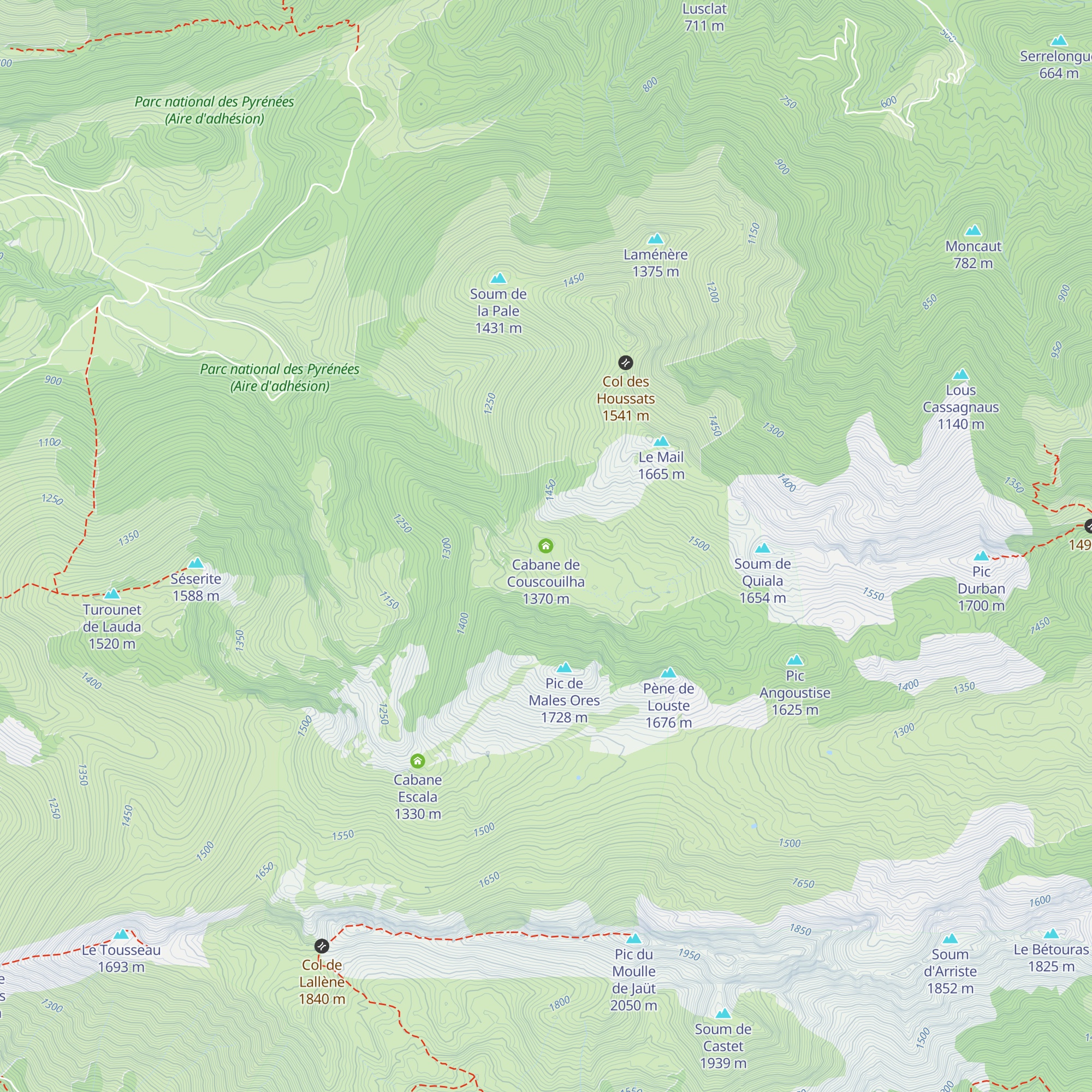 Cabane de Couscouilha map