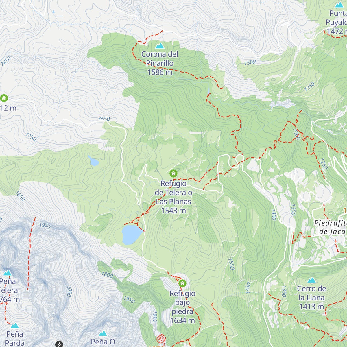 Refugio de Telera o Las Planas map