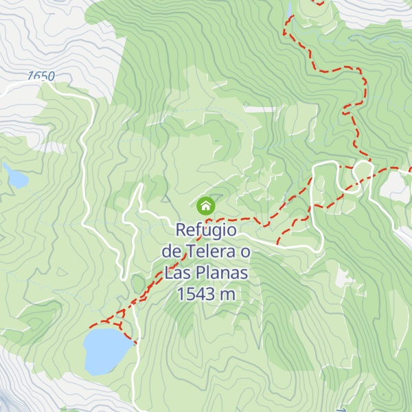Map of Refugio de Telera o Las Planas