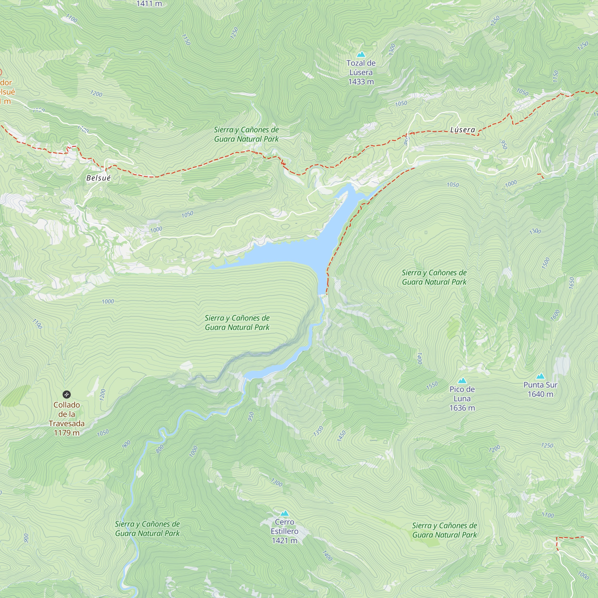 Refugio de Belsué map