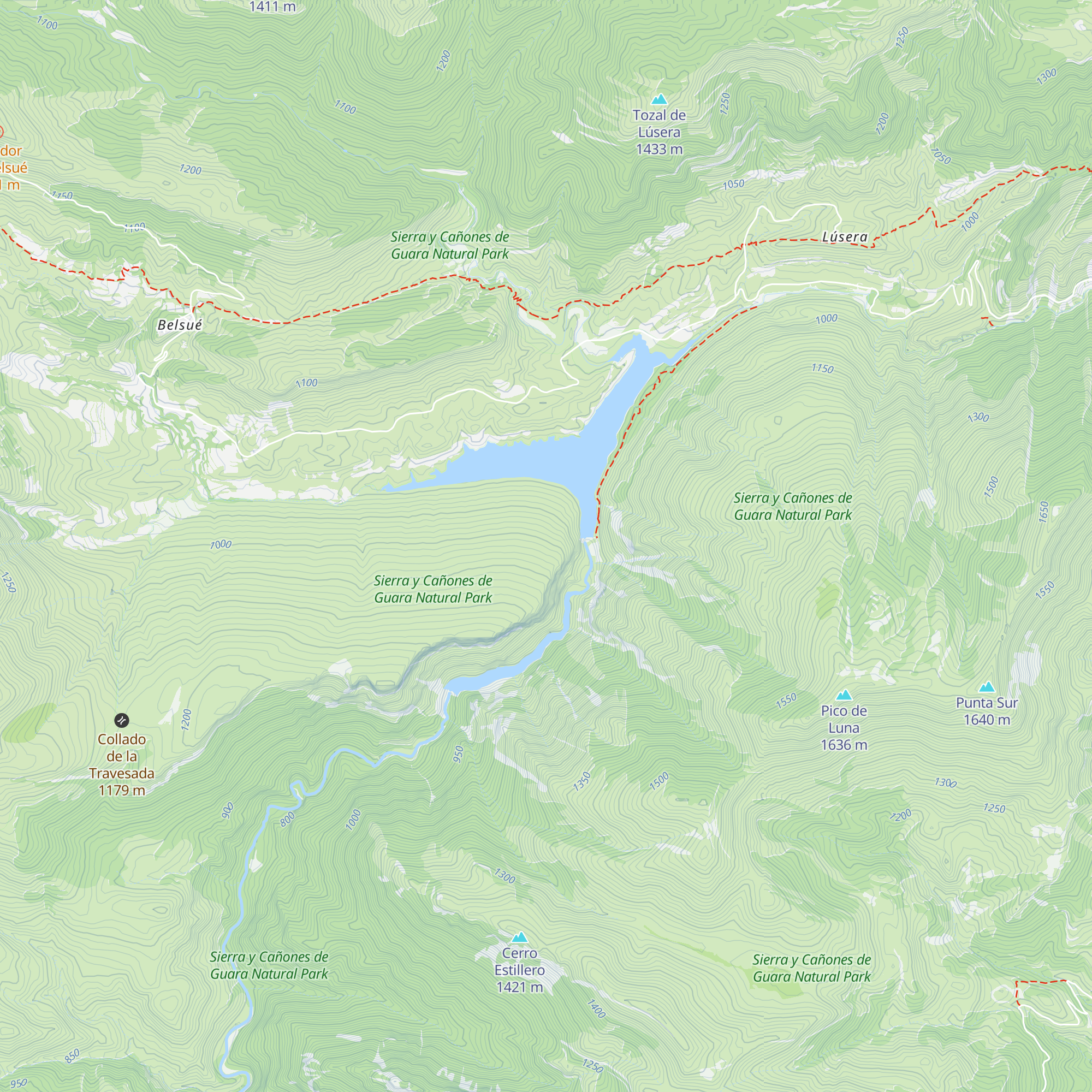Refugio de Belsué map