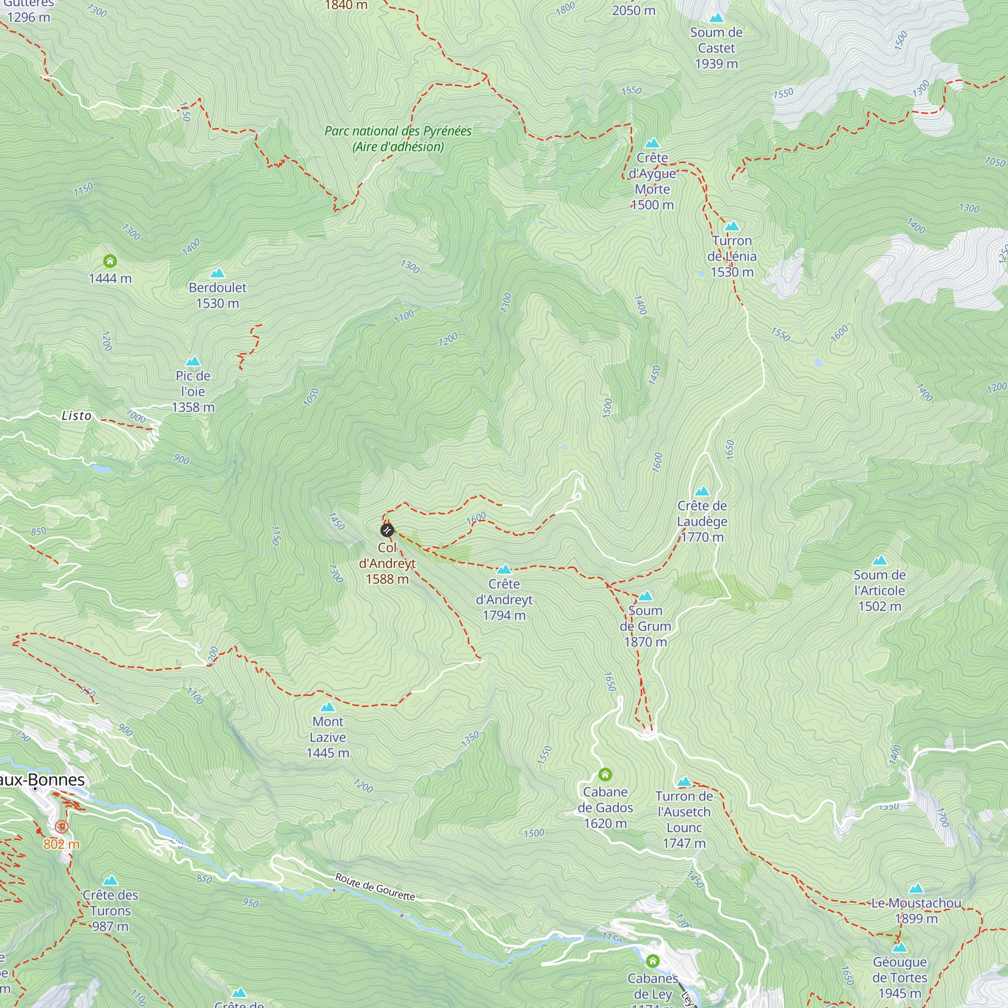 Cabane Labourd map