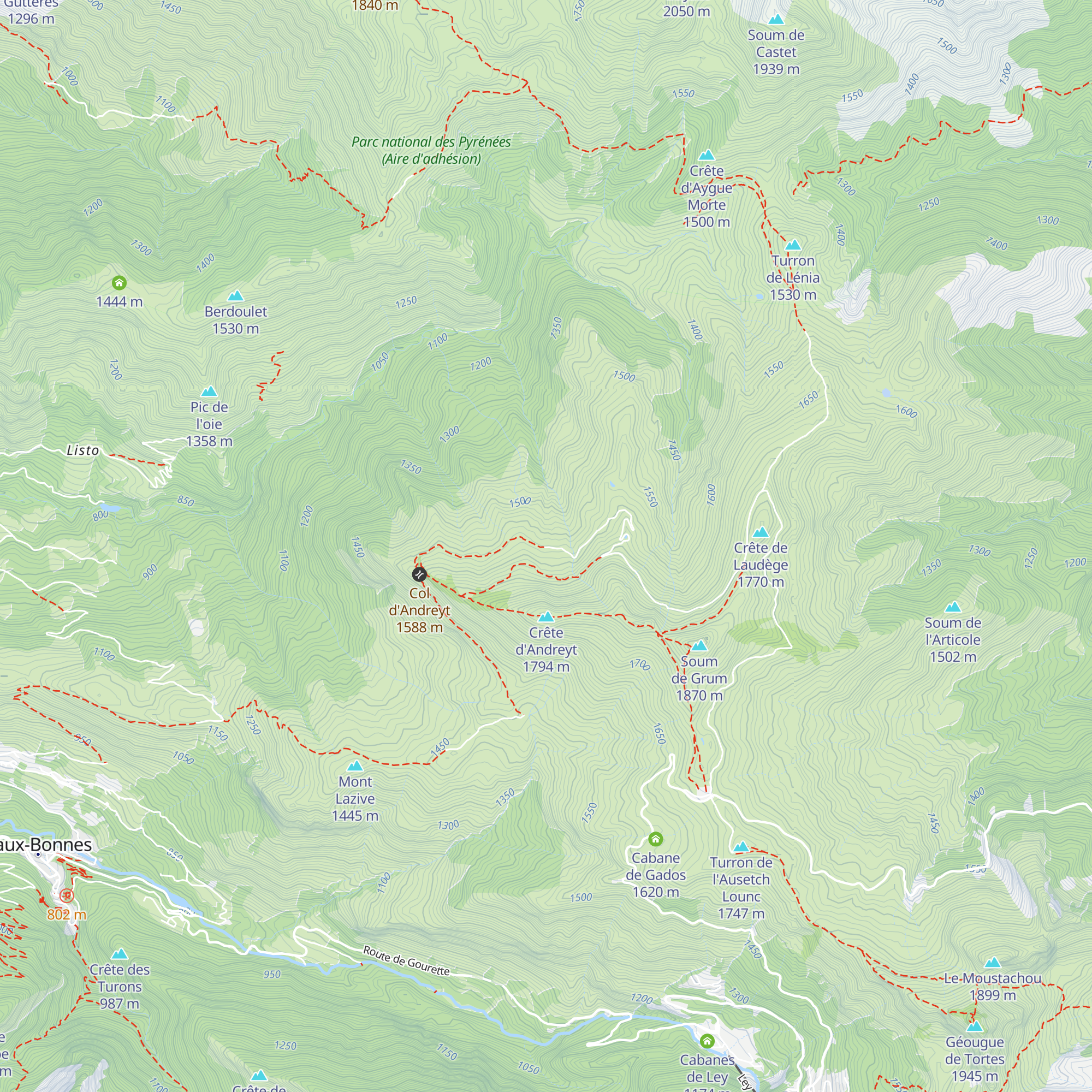 Cabane Labourd map