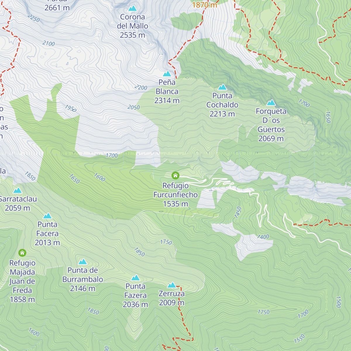 Refugio Furcunfiecho map
