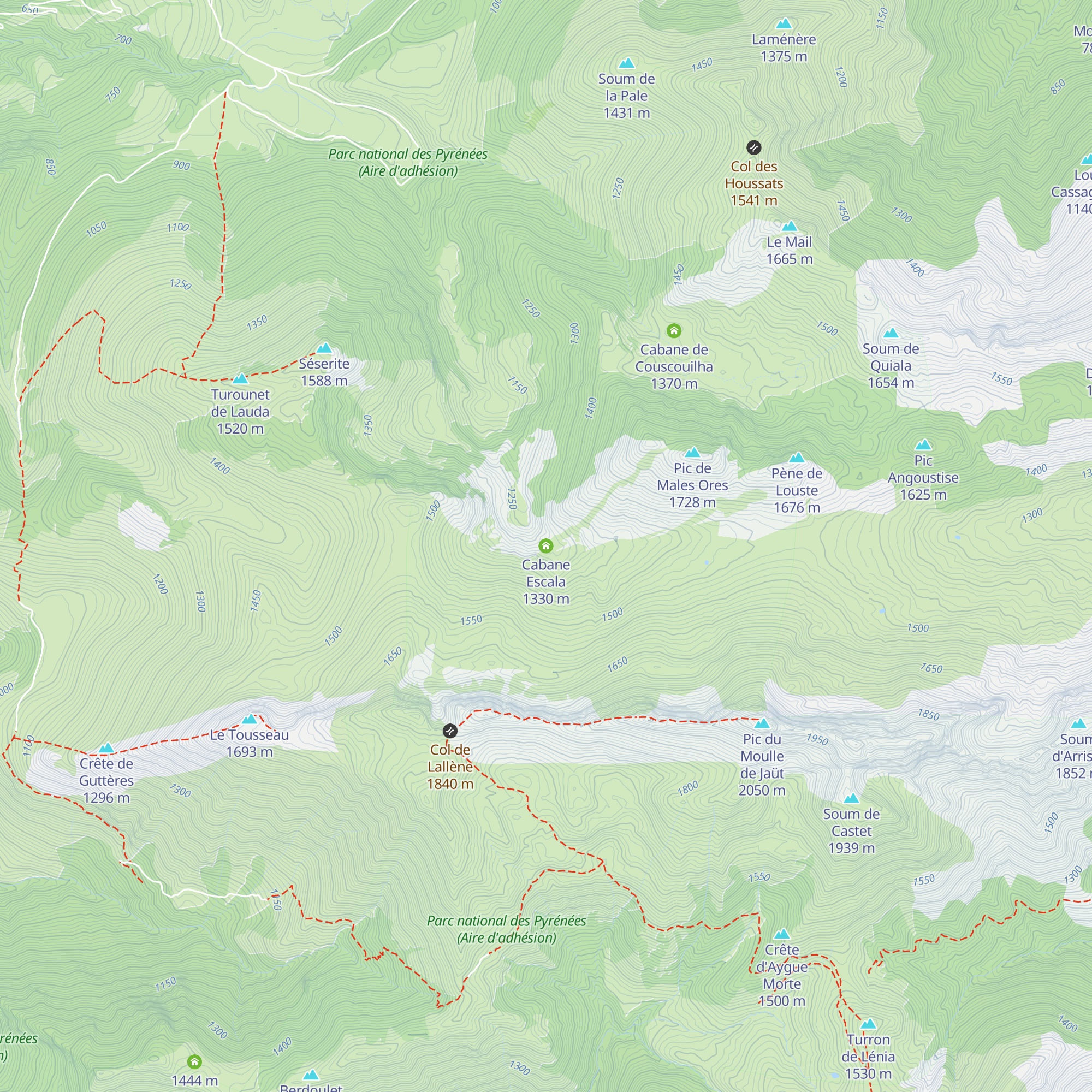 Cabane Escala map