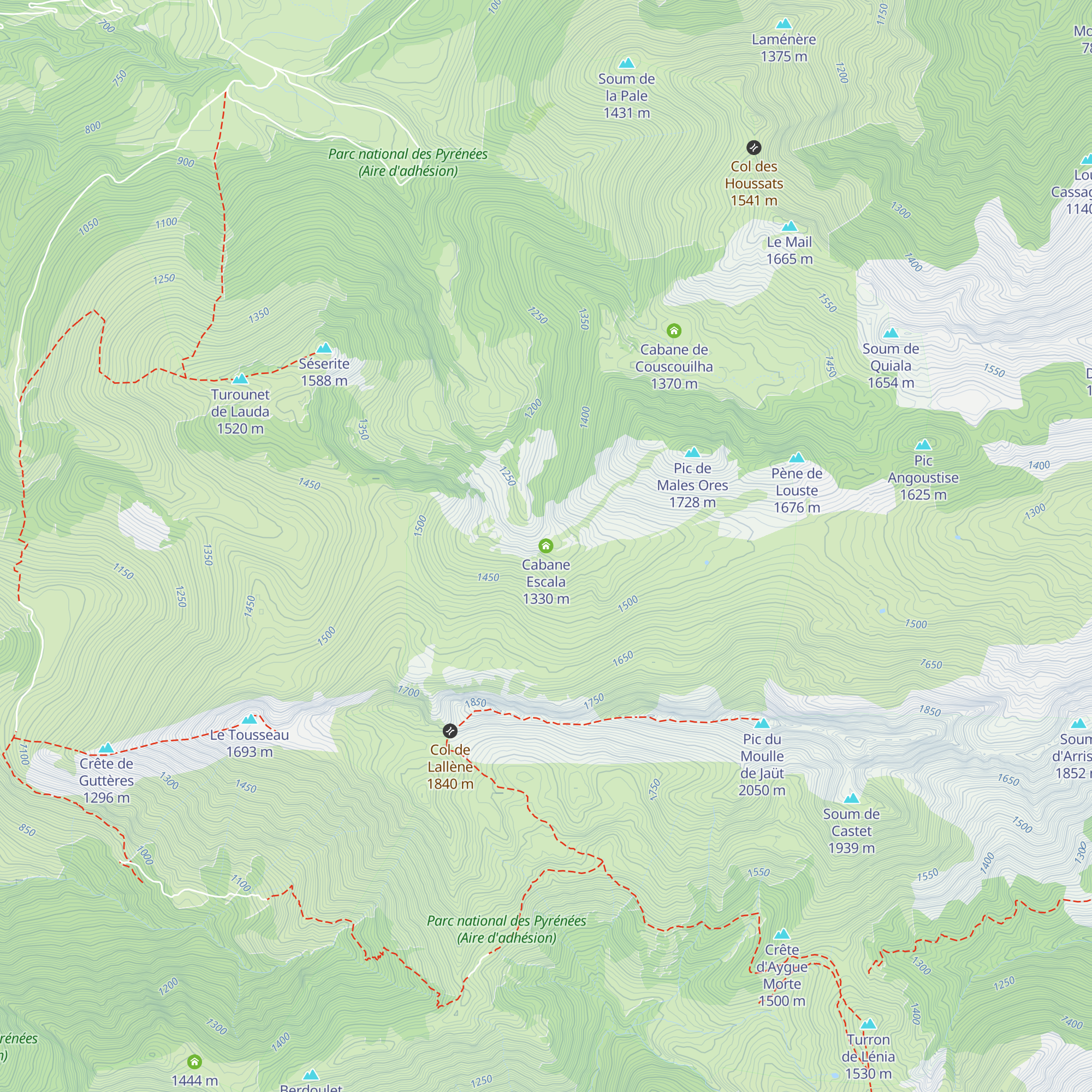 Cabane Escala map