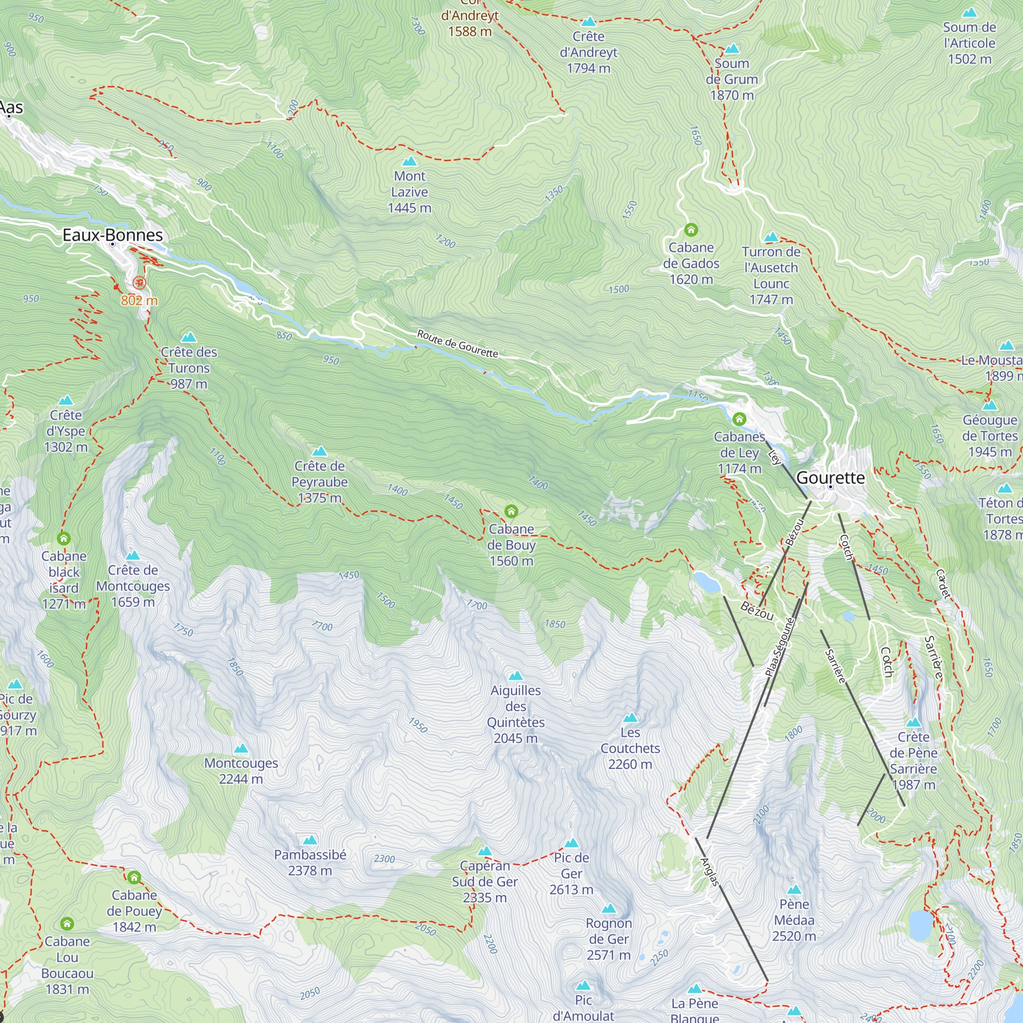 Cabane de Bouy map