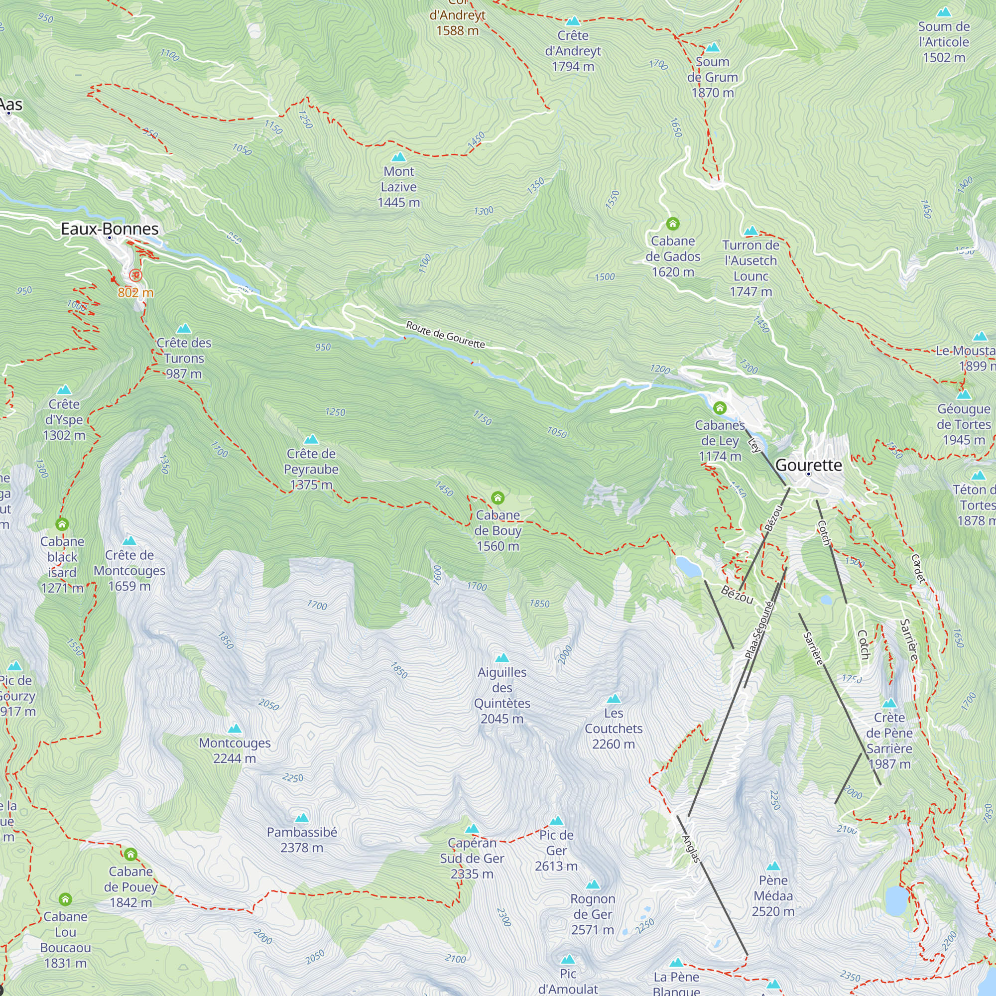 Cabane de Bouy map
