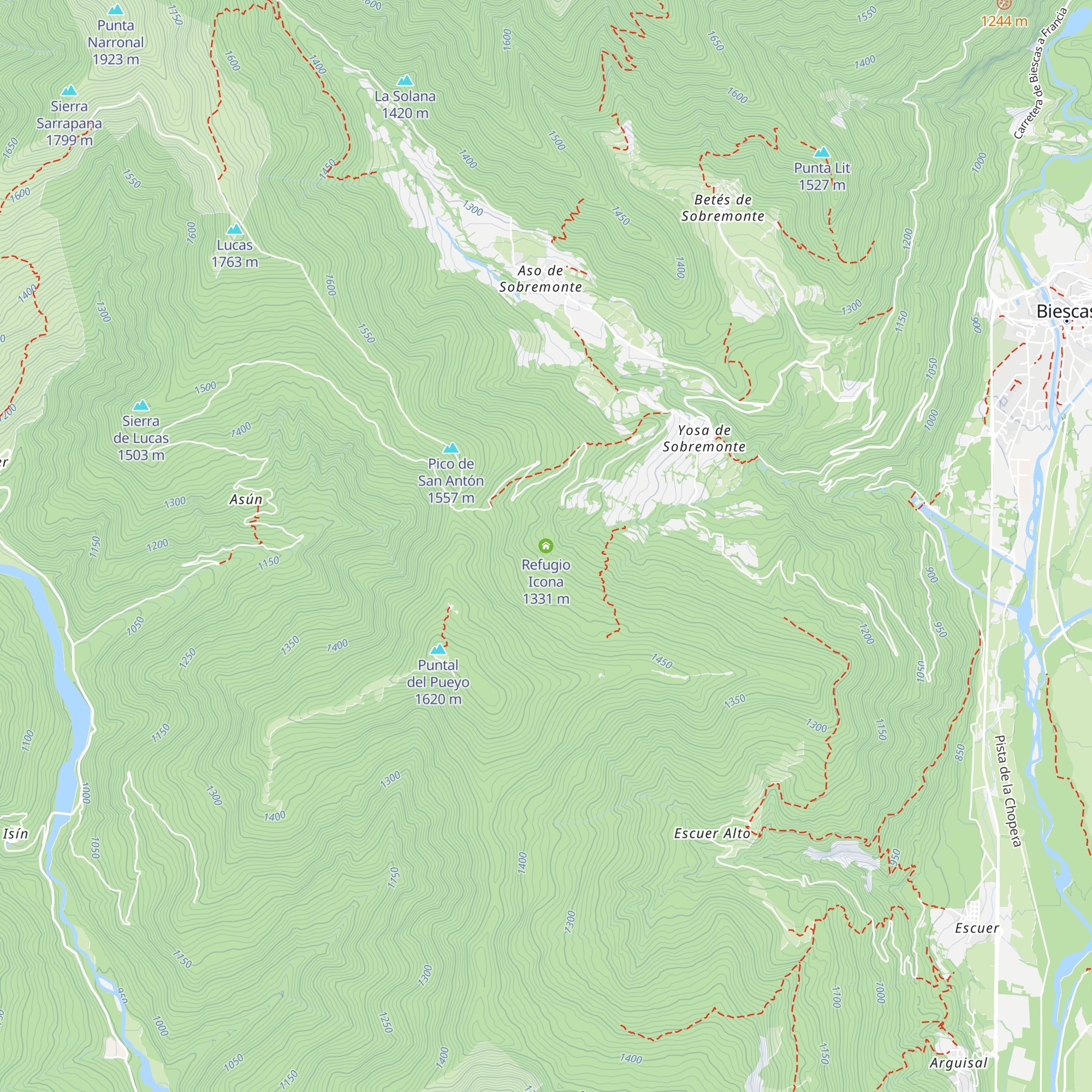 Refugio Icona map