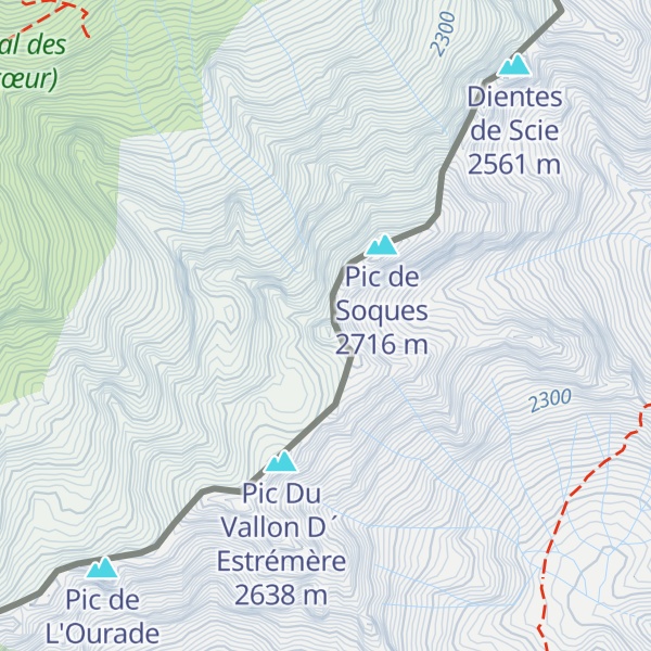 Map of Dent de Soques