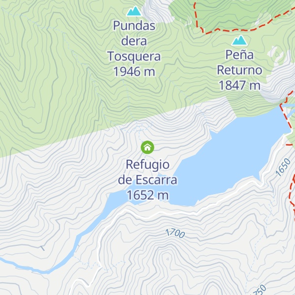 Map of Refugio de Escarra