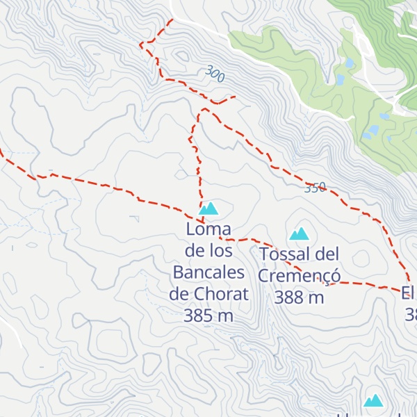 Map of Loma de los Bancales de Chorat