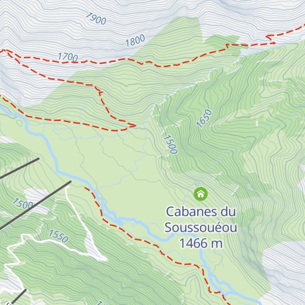 Map of Cabanes du Soussouéou