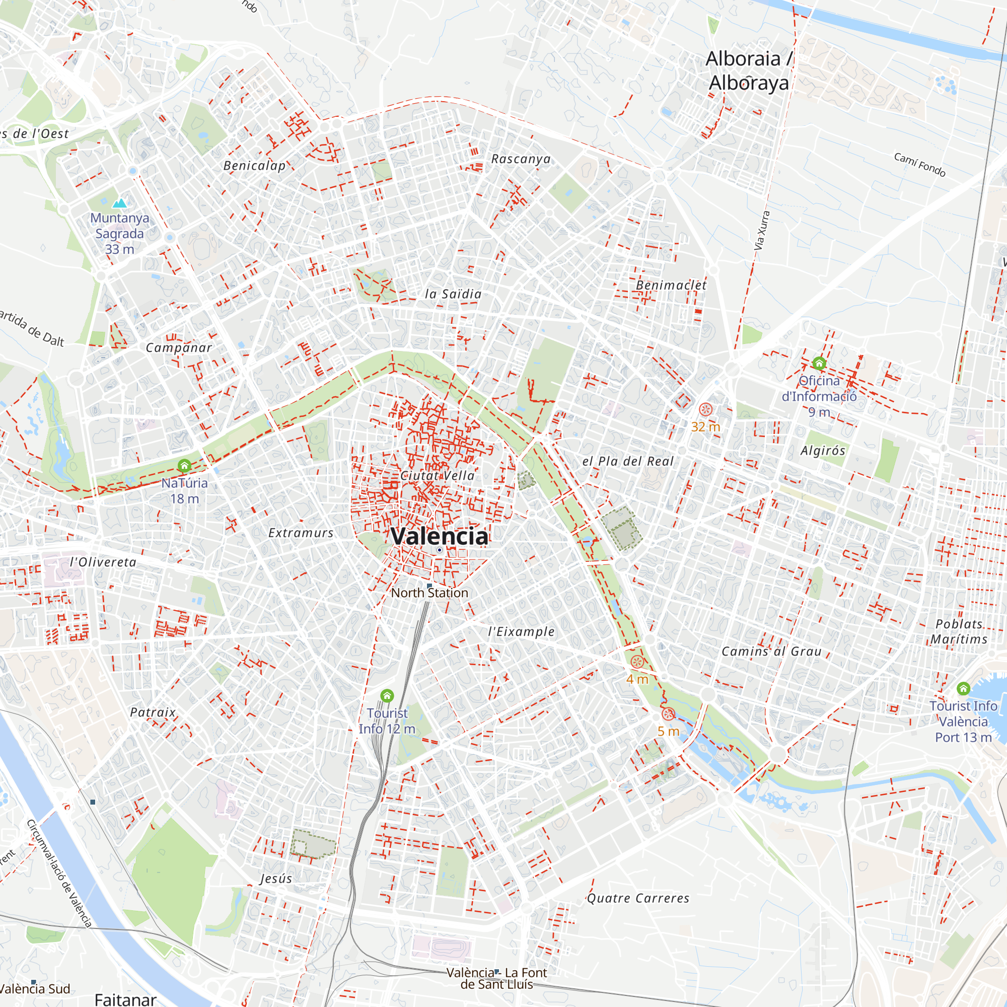 Generalitat Valenciana - Conselleria de Turisme map