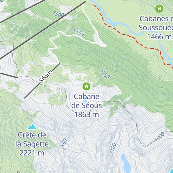 Map of Cabane de Séous