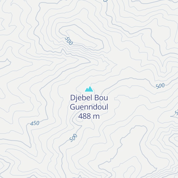 Map of Djebel Bou Guenndoul