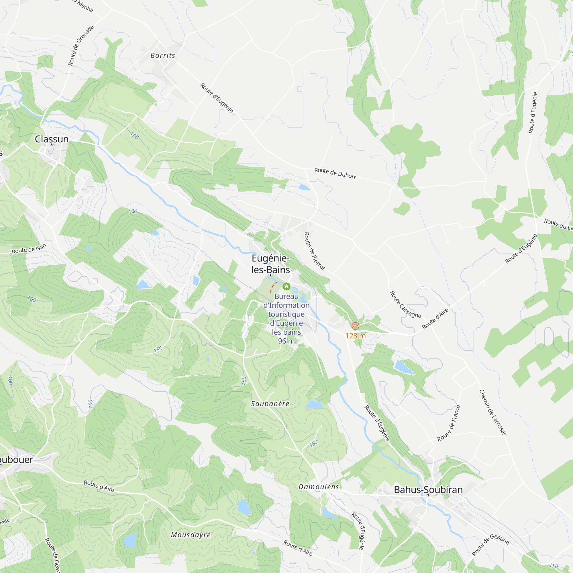 Bureau d'Information touristique d'Eugénie les bains map