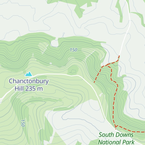 Map of Chanctonbury Ring