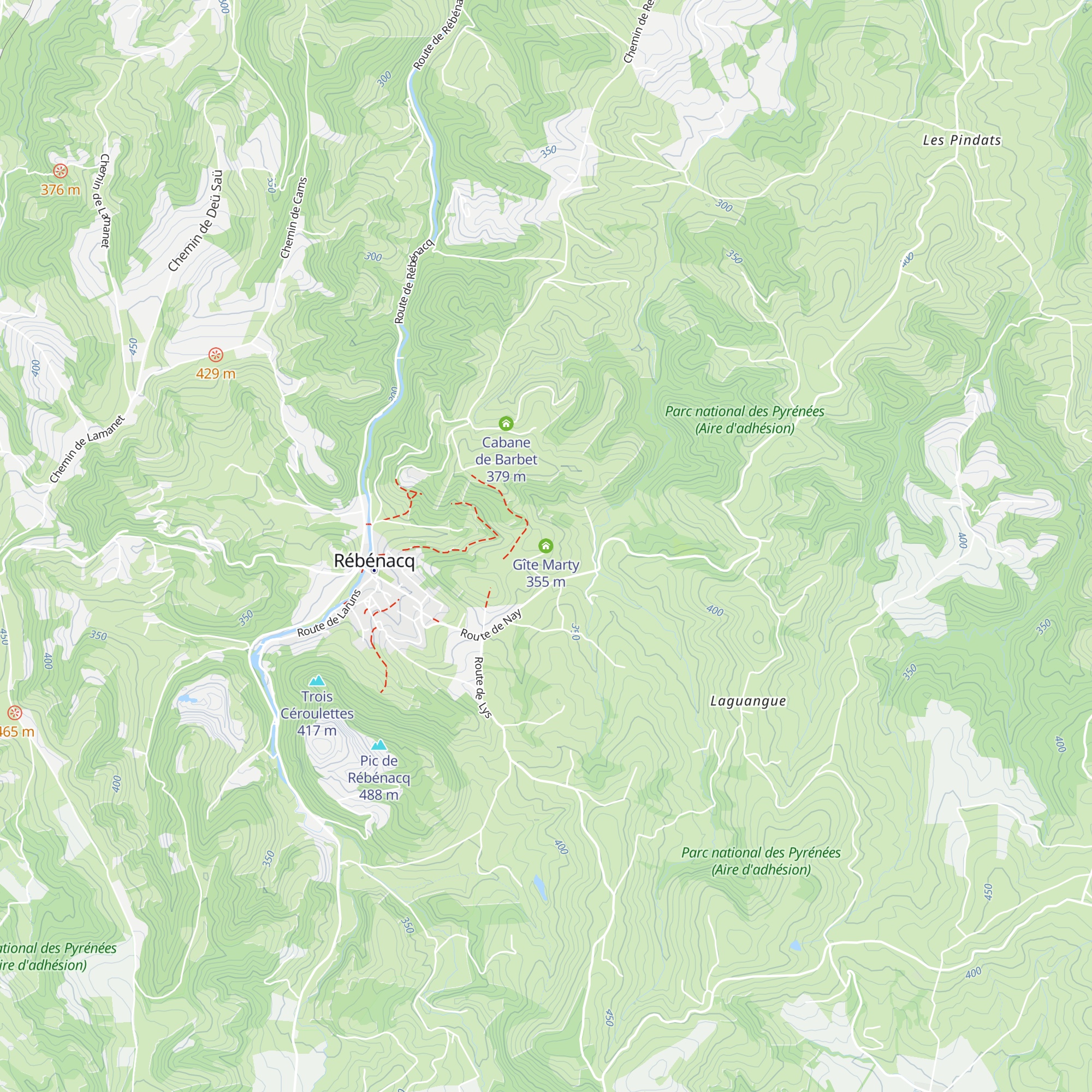 Gîte Marty map
