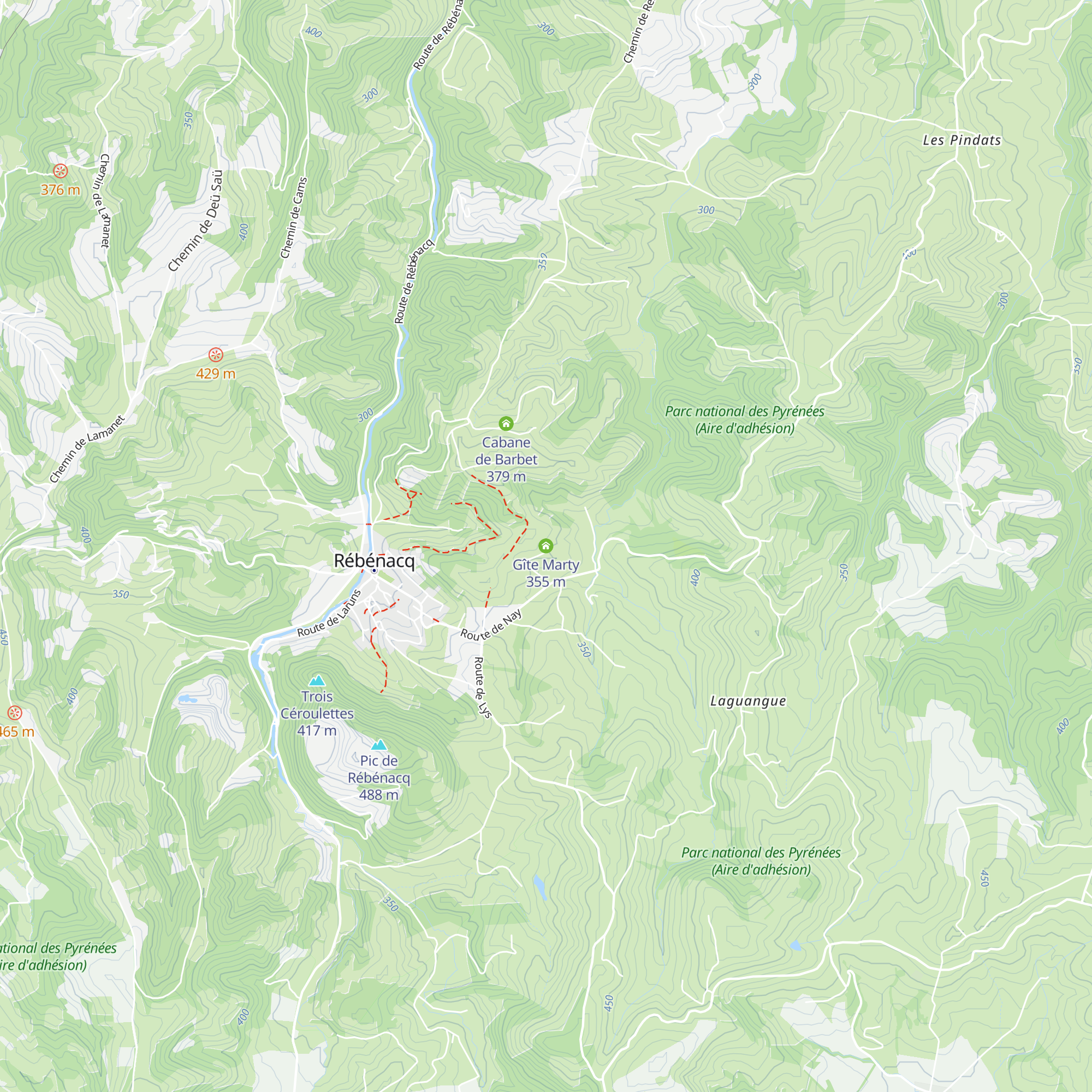 Gîte Marty map