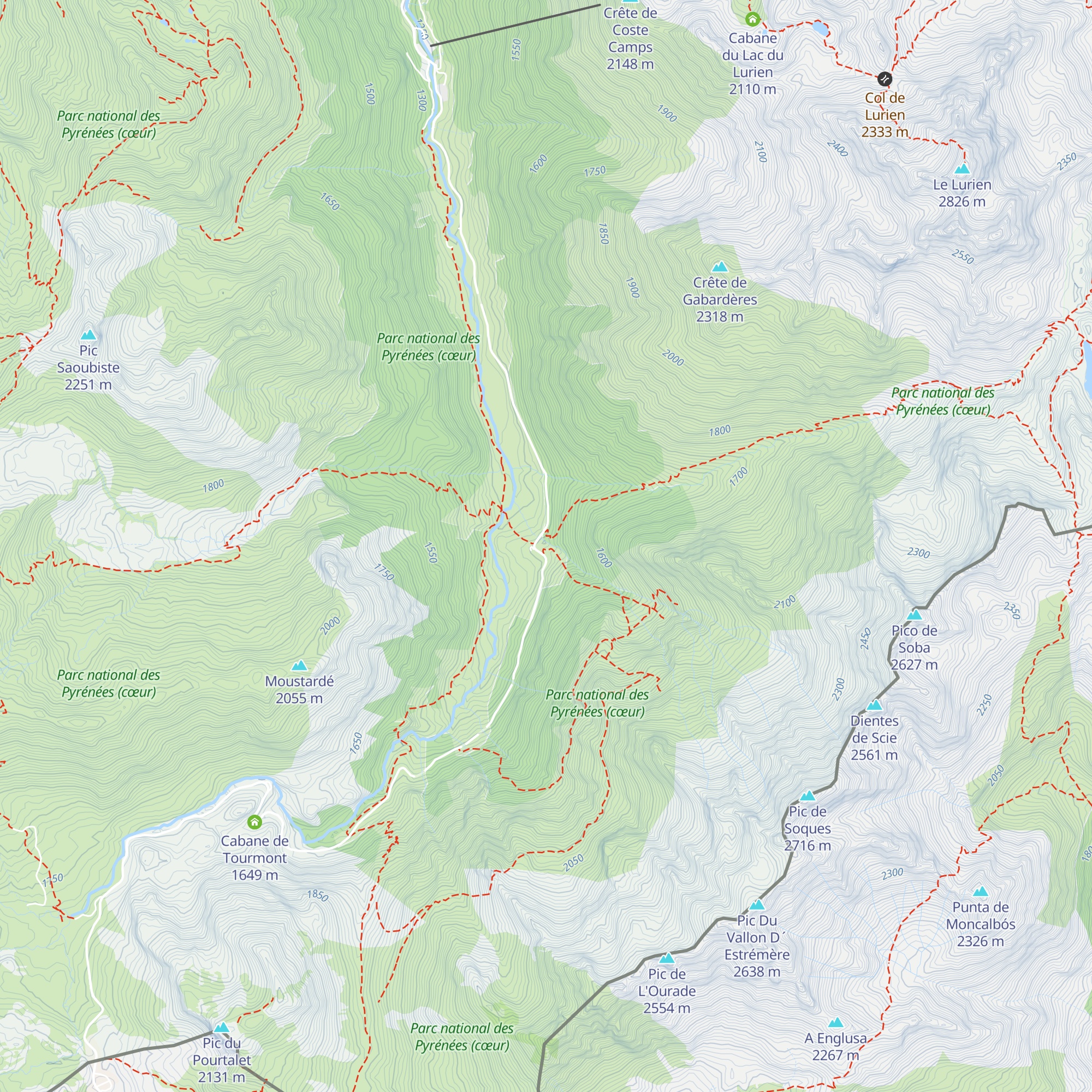 Cabane du Caillou de Soques map