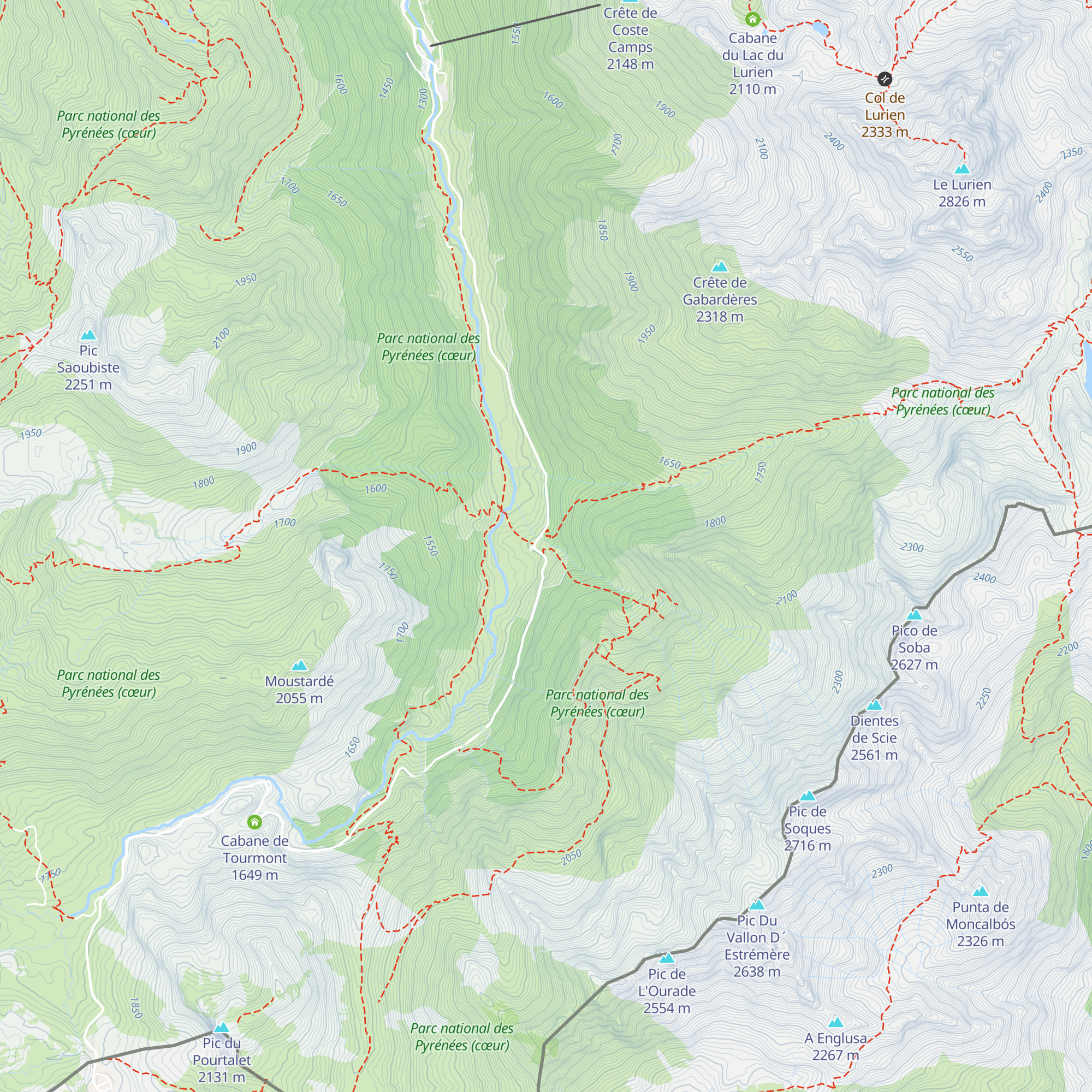 Cabane du Caillou de Soques map
