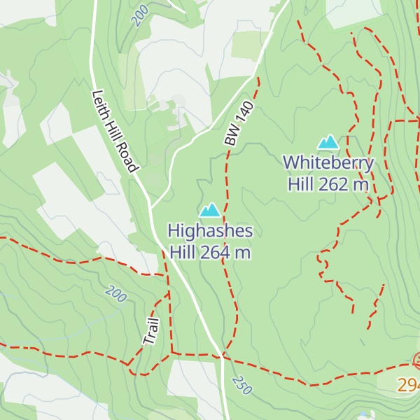Map of Highashes Hill