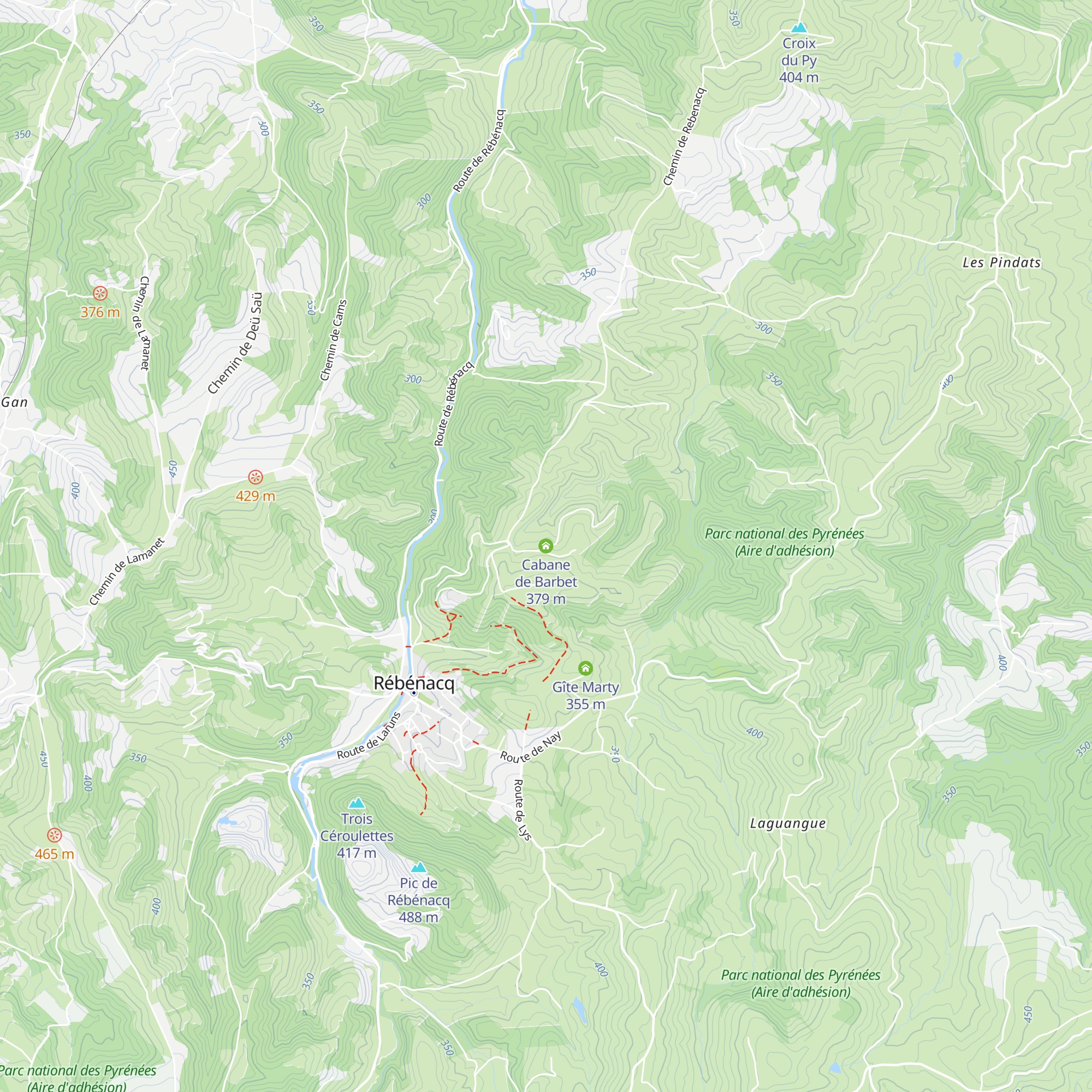 Cabane de Barbet map