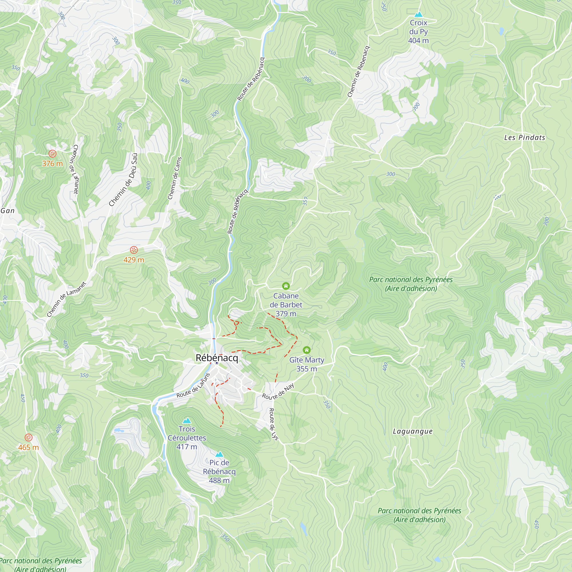 Cabane de Barbet map