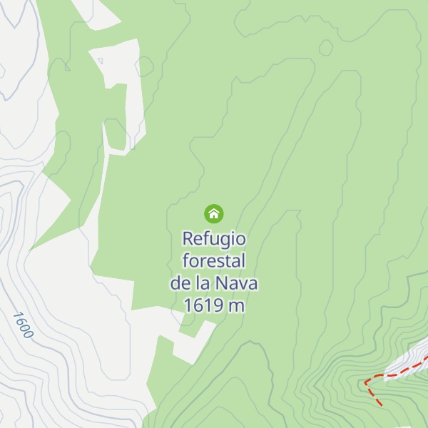Map of Refugio forestal de la Nava