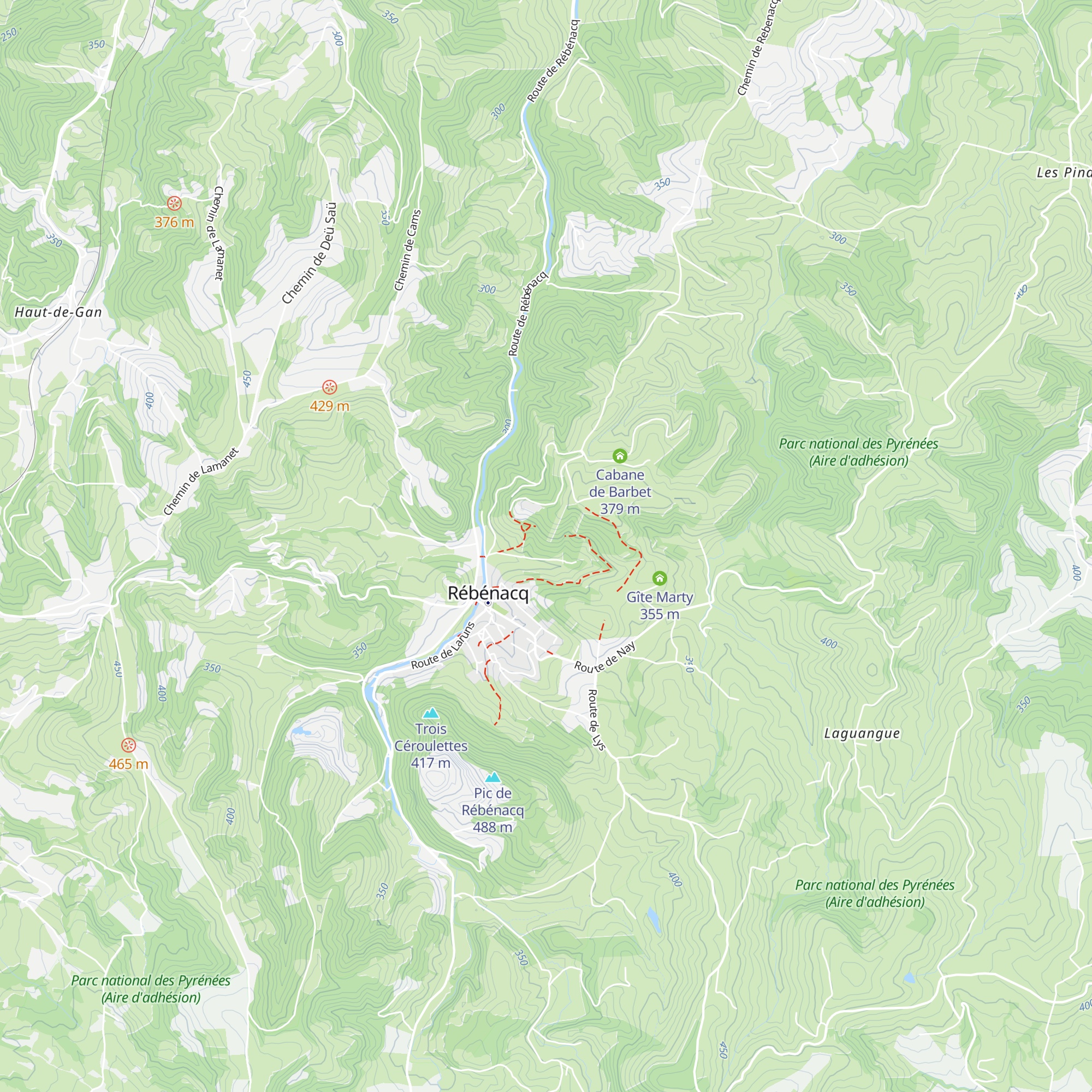Cabane Larrivière map