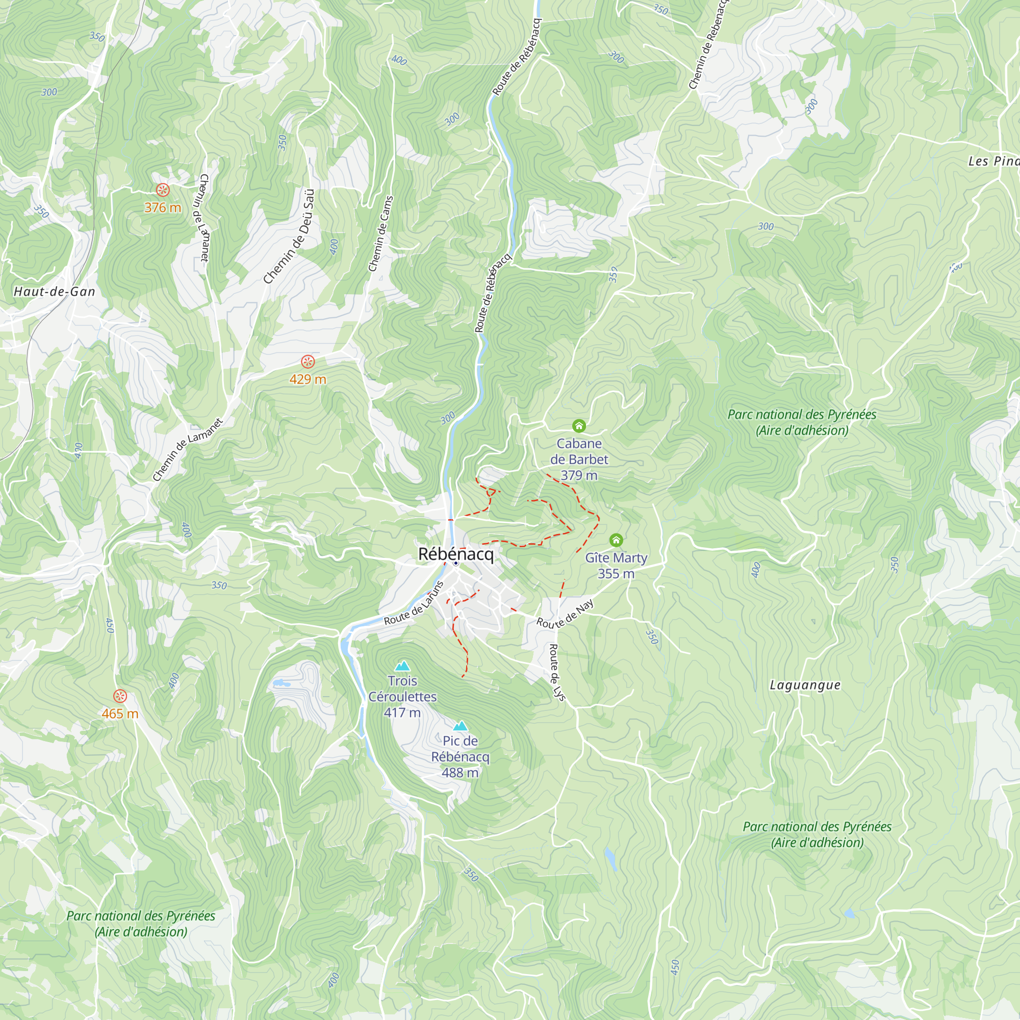 Cabane Larrivière map