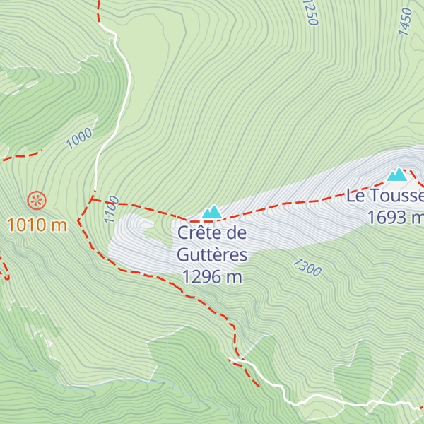 Map of Crête de Guttères
