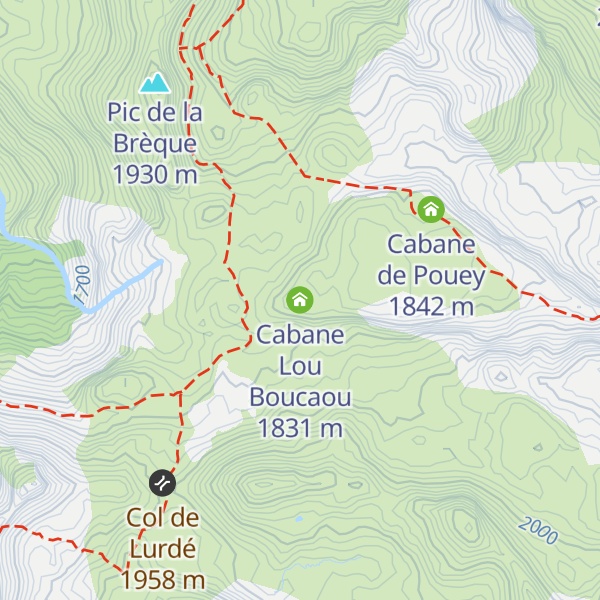 Map of Cabane Lou Boucaou