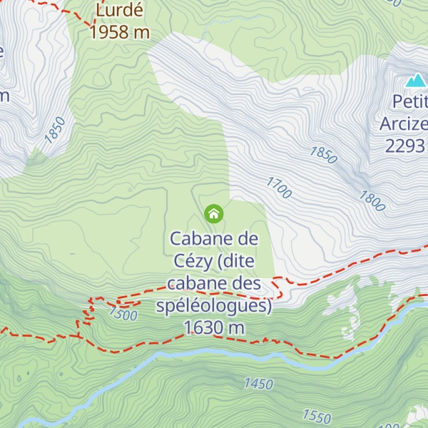 Map of Cabane de Cézy (dite cabane des spéléologues)