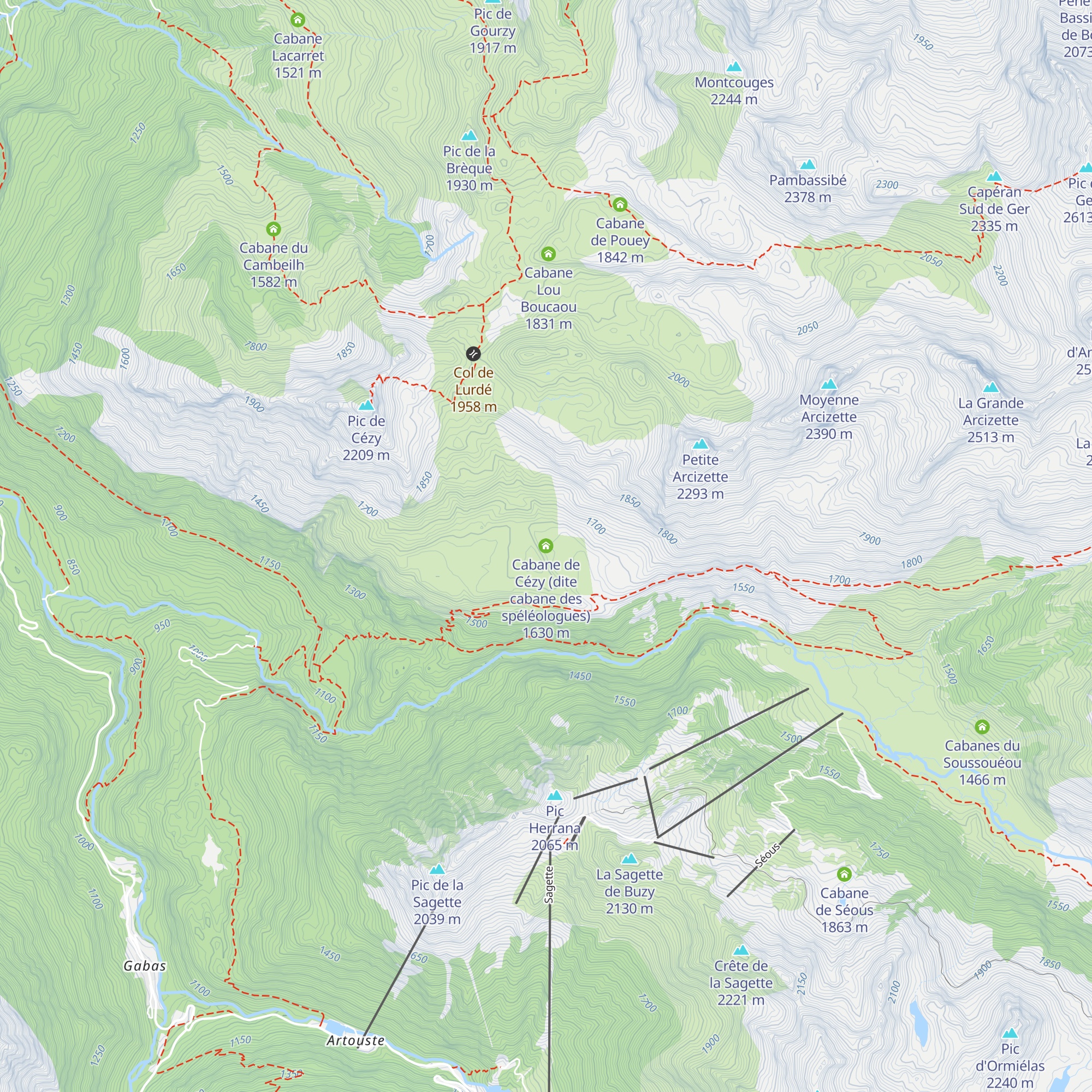 Cabane de Cézy (dite cabane des spéléologues) map