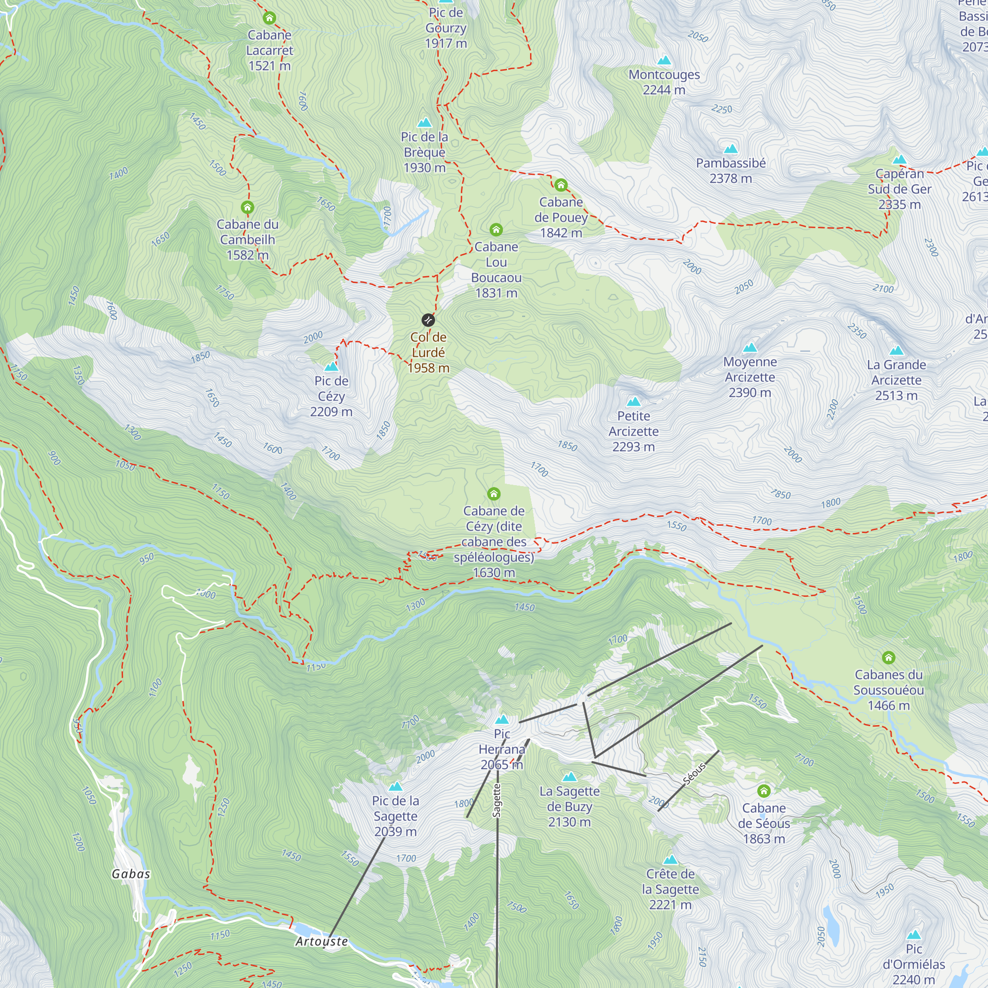 Cabane de Cézy (dite cabane des spéléologues) map