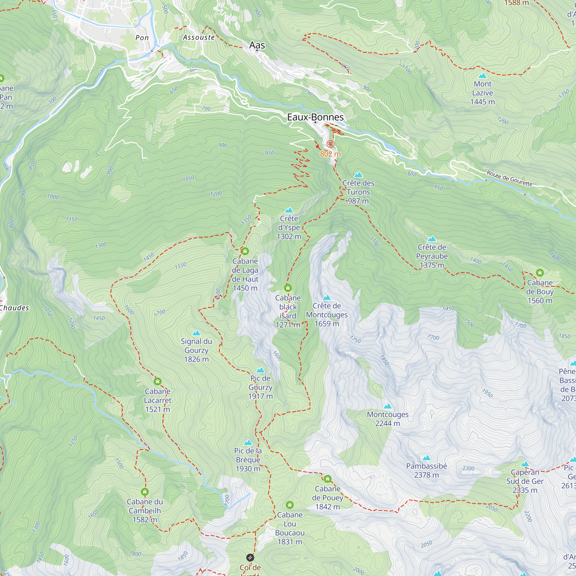 Cabane black isard map