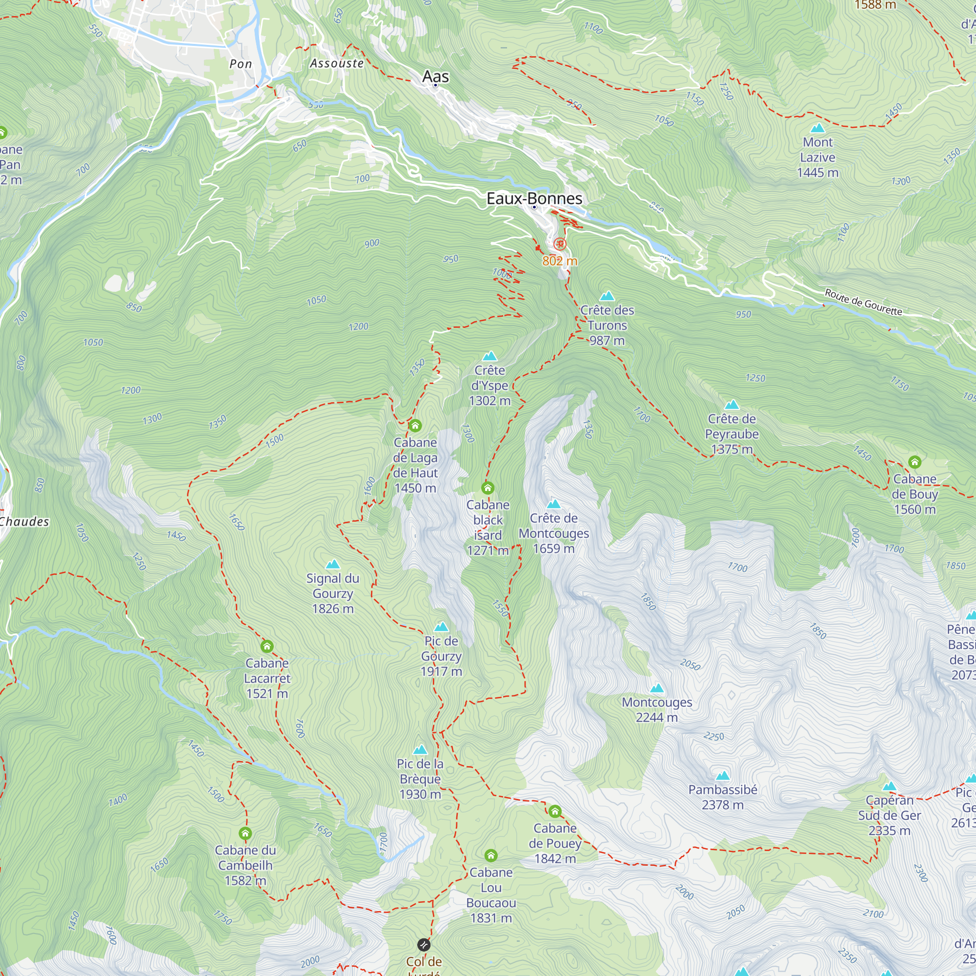 Cabane black isard map