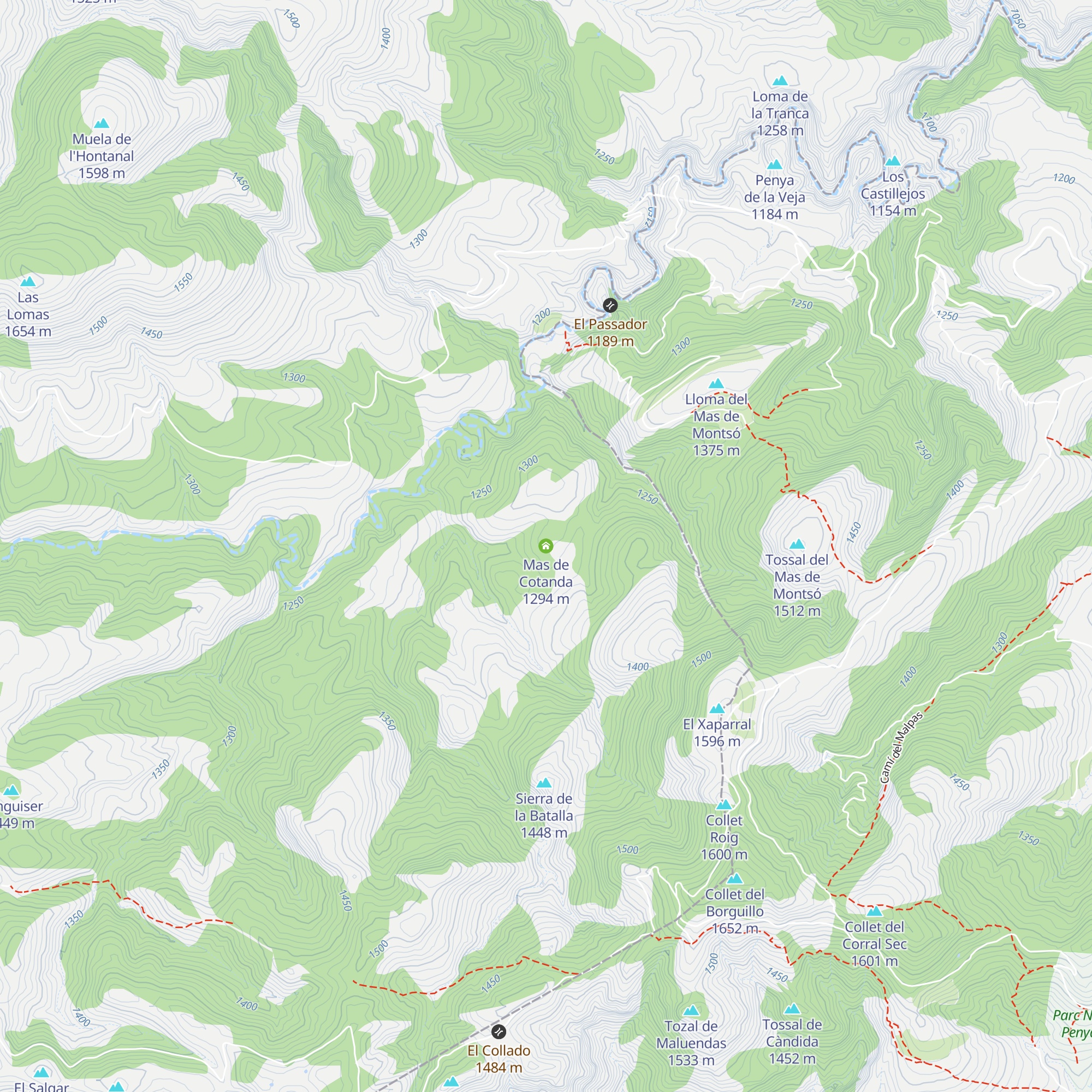 Mas de Cotanda map