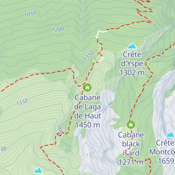 Map of Cabane de Laga de Haut