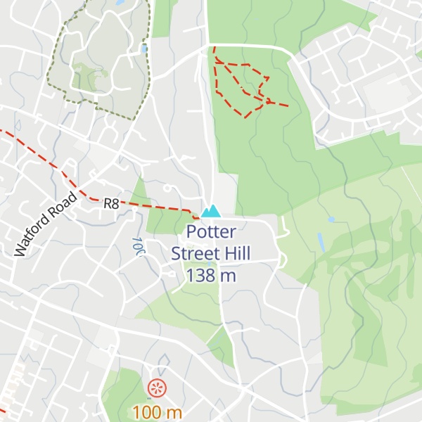 Map of Potter Street Hill